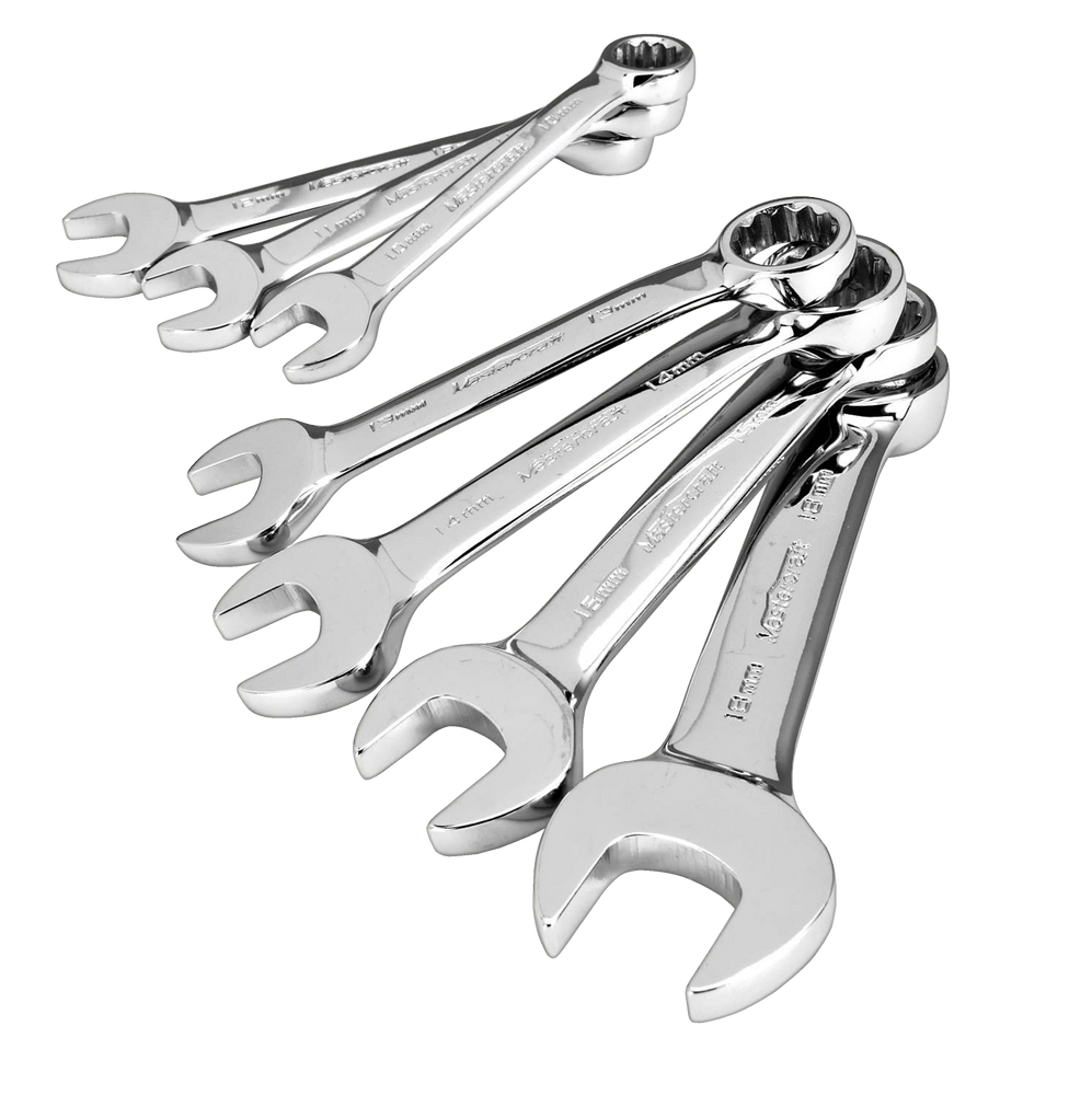 Mastercraft Combination Stubby Wrench Set, 7-pc, SAE/Metric, CRV ...