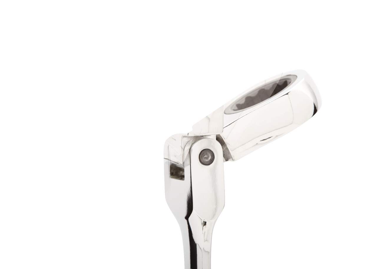 Ronix RH-2172 7-in-1 72- teeth Flex-Head Ratcheting Wrench Set, 5-degree  swing, Cr-V, Sizes 8-19 mm