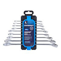 Mastercraft Combination Wrench Set, Metric, Nickel-Chrome Plating, 9-pc Front_Flat
