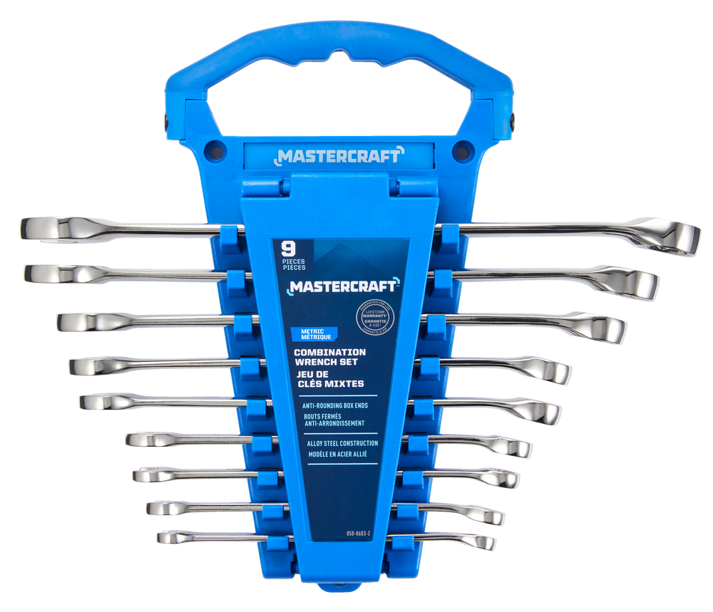 Mastercraft Combination Wrench Set, Metric, 9pc Canadian Tire
