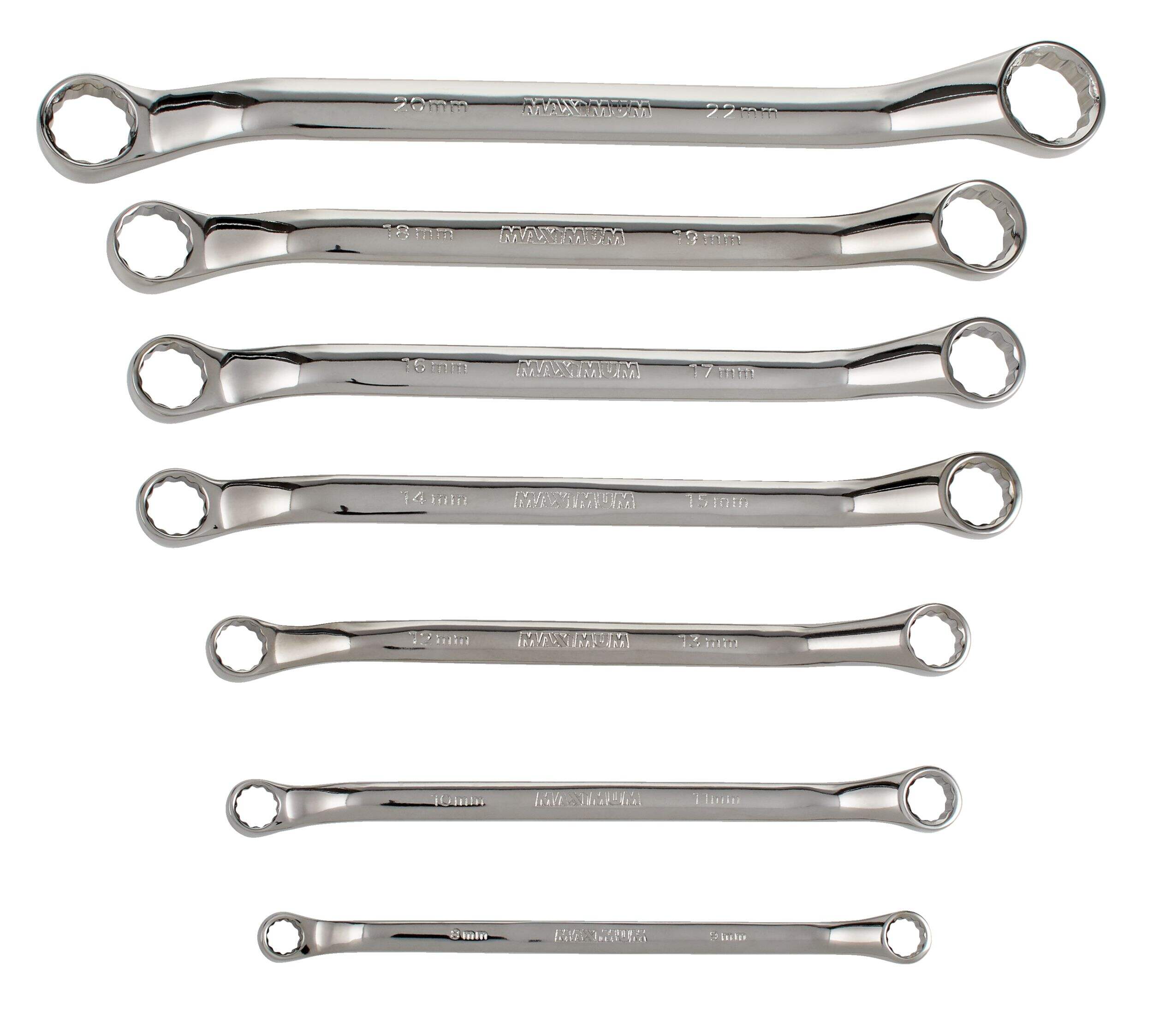 MAXIMUM Offset Box-End Wrench Set, Metric, 7-pc Composite_or_Mixed