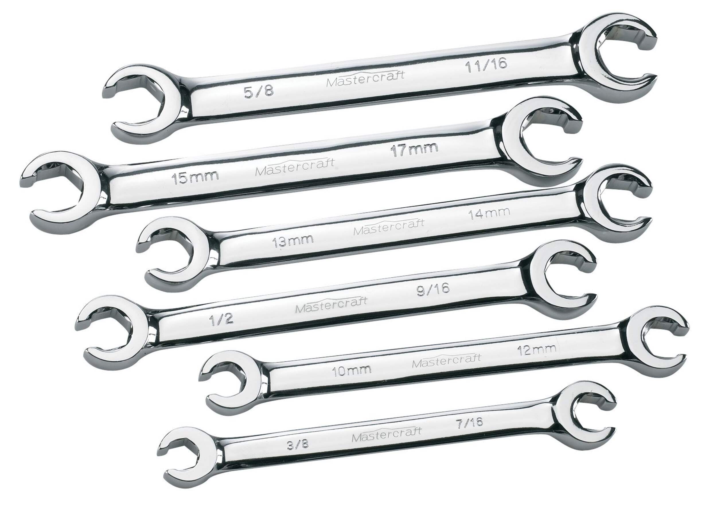 Mastercraft Flare Nut Wrench Set, 6-pc Front_Flat