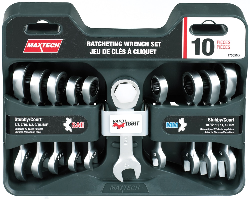 Maxtech Ratcheting Wrench Set, 10pc Canadian Tire