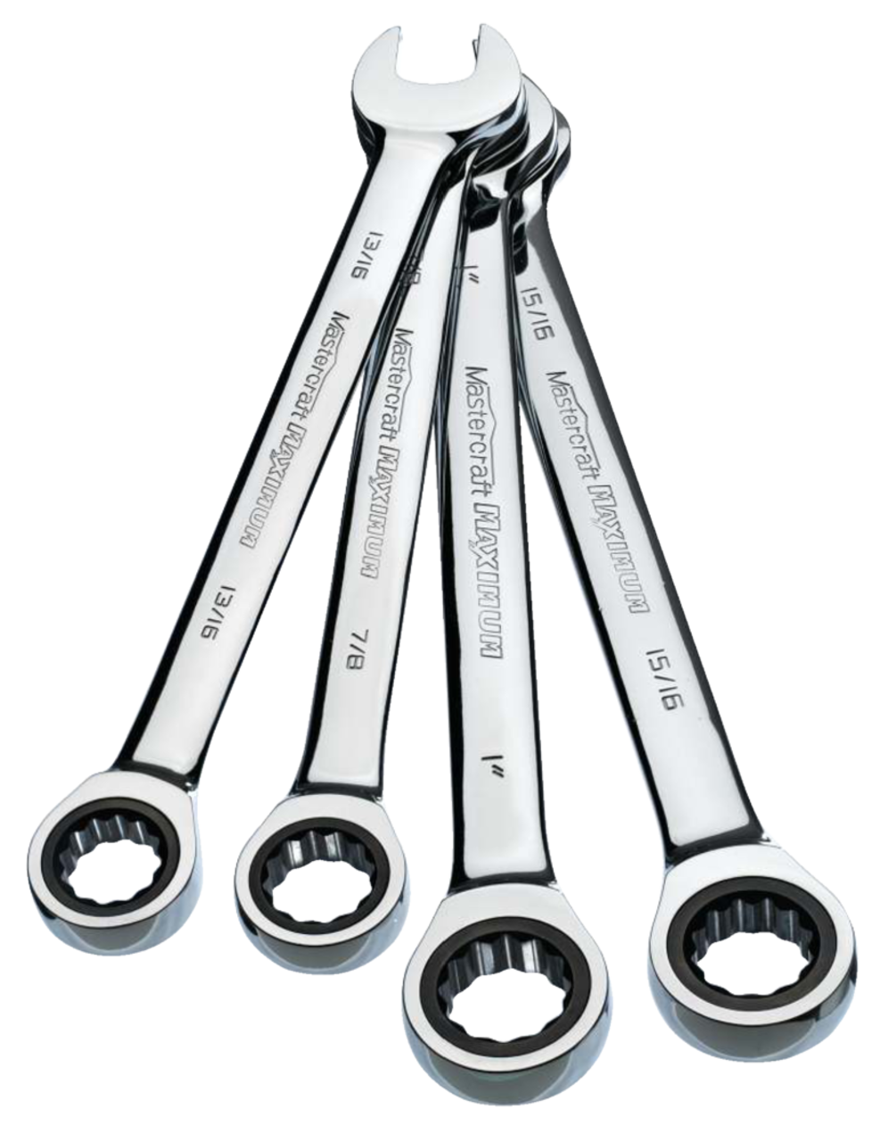 MAXIMUM Flexhead Ratcheting Wrench, Assorted Sizes, SAE/ Metric, Metal,  Chrome