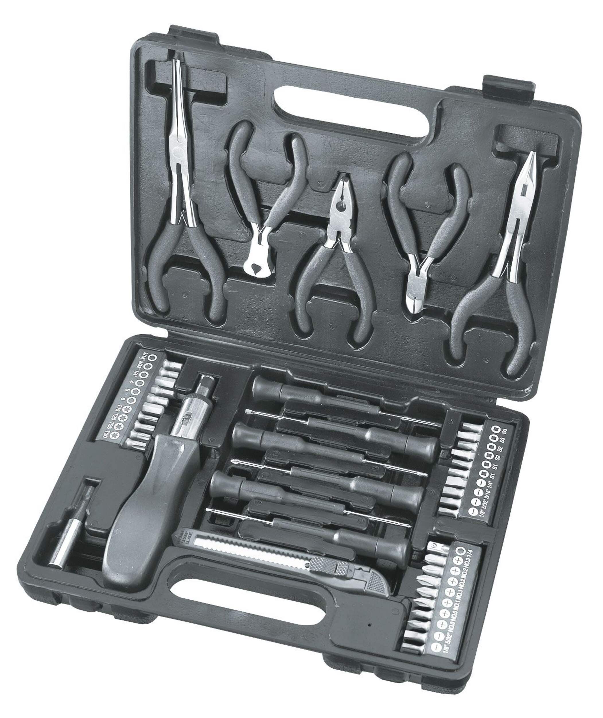 Jobmate 44-piece Precision Tool Set Front_Three_Fourths_Angled_Left