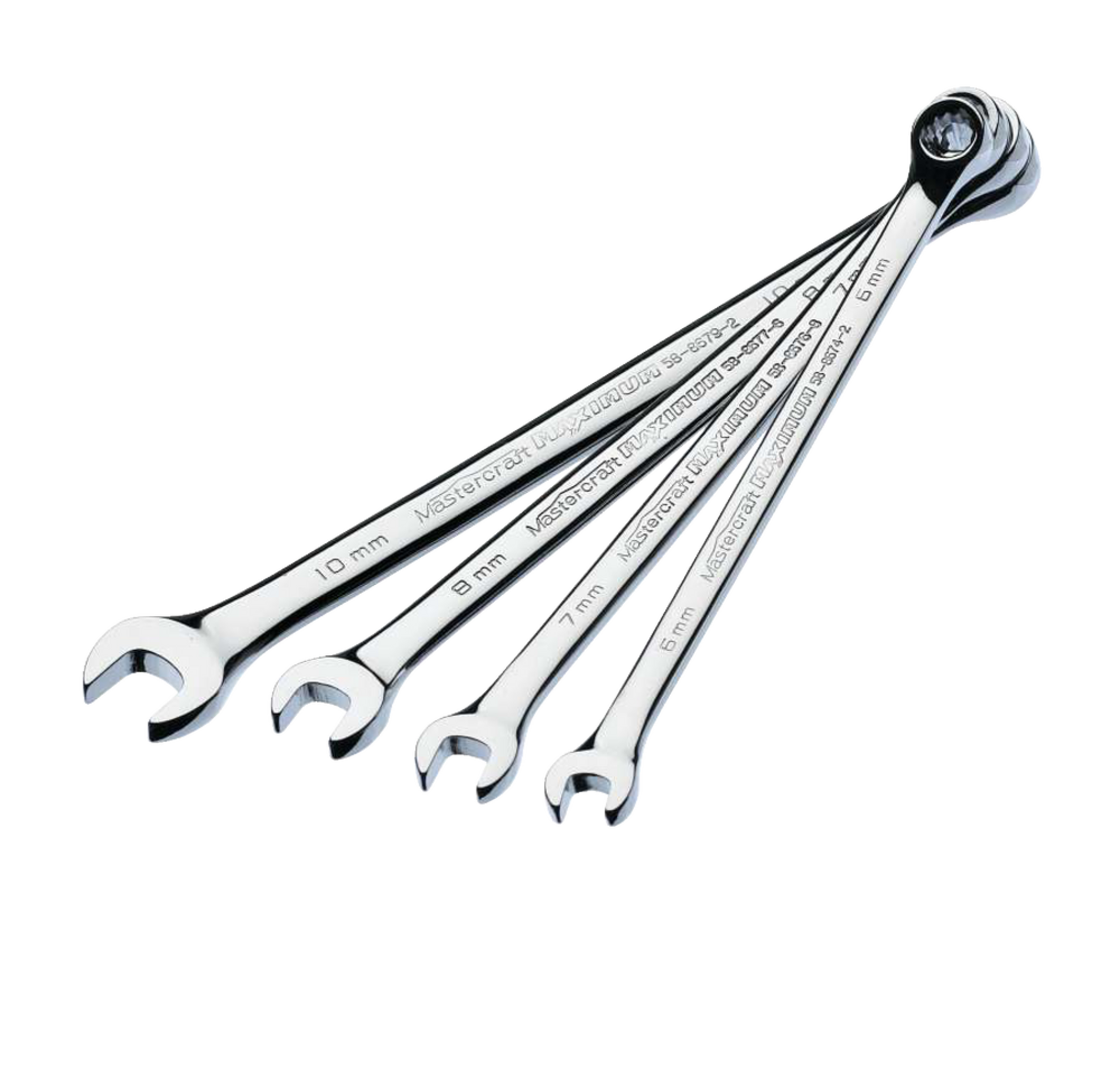 Mastercraft Combination Wrench Set, 30pc, SAE/Metric, NickelChrome