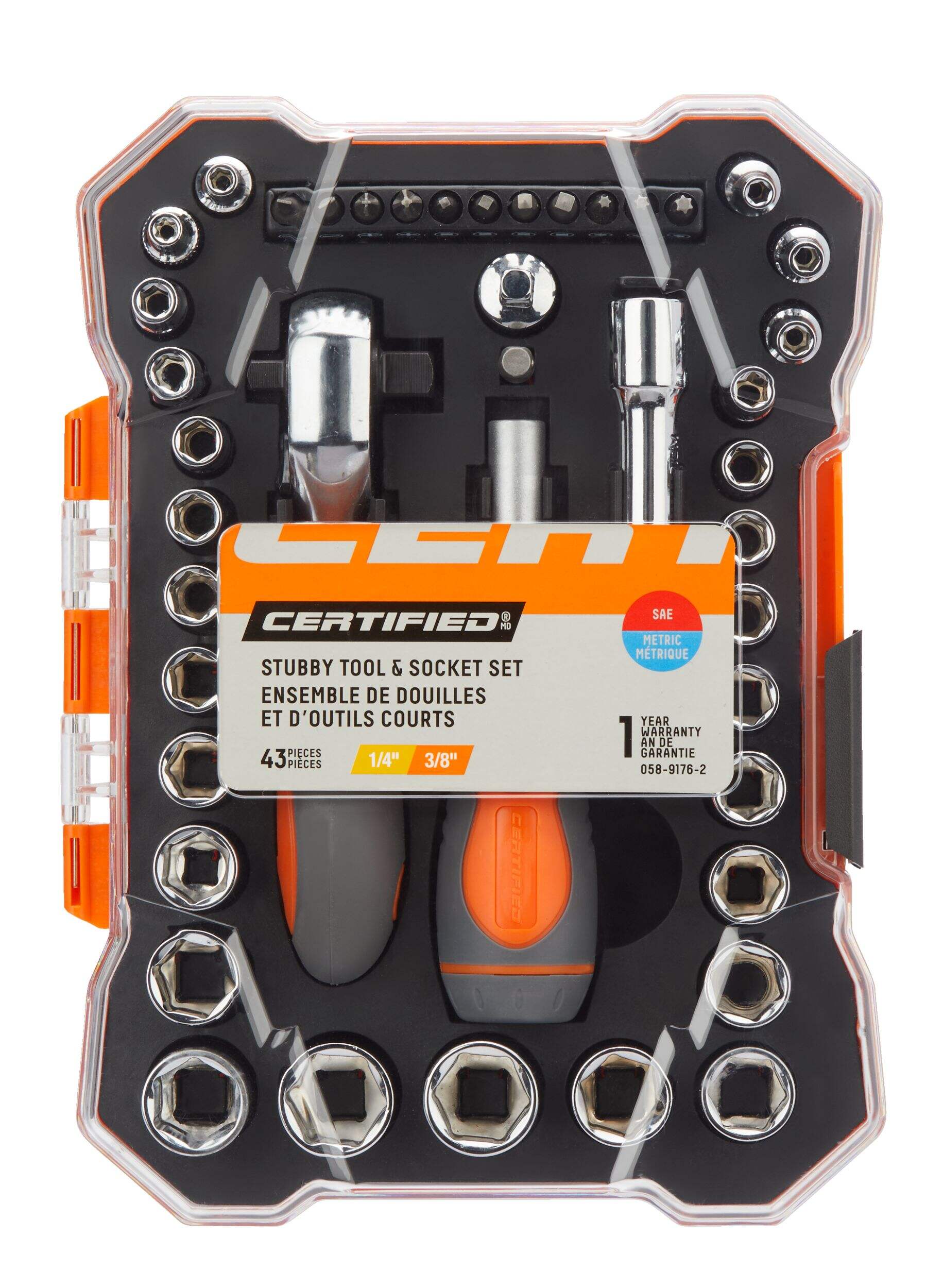 Certified Home Repair Tool & Socket Set, 43-pc Front_Flat