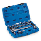 Husky 3/8 in. Drive SAE and Metric Ratchet and Socket Set with Storage Case  (24-Piece)