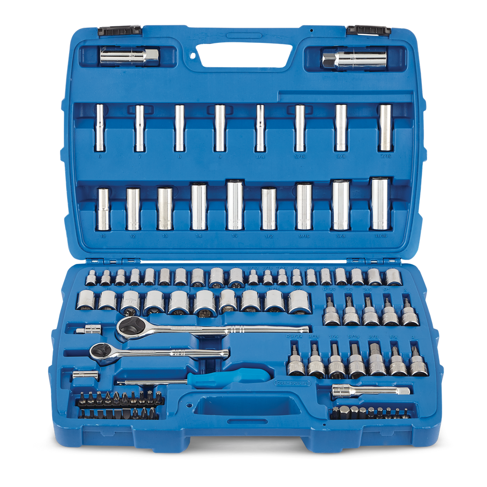 Mastercraft Socket Set, 95pc, SAE / Metric, CRV, NickelChrome Plating