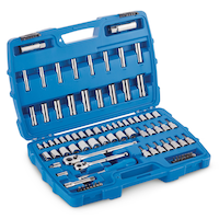 Jeu de douilles Mastercraft, 95 pc, SAE/métrique, CRV, placage nickel/chrome
