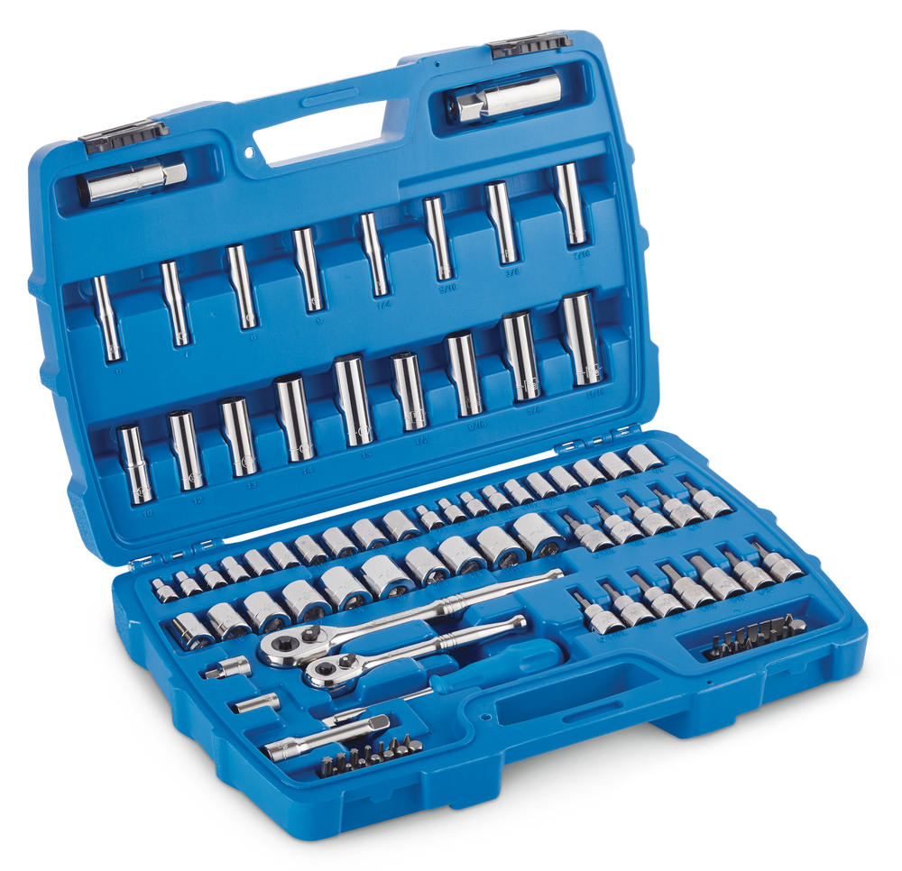 Mastercraft Socket Set, 95pc, SAE / Metric, CRV, NickelChrome Plating Canadian Tire