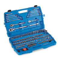 Mastercraft Socket Set, 184-pc, SAE / Metric, CRV, Nickel-Chrome Plating