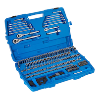 Jeu de douilles Mastercraft, 233 pc, SAE/métrique, placage nickel/chrome