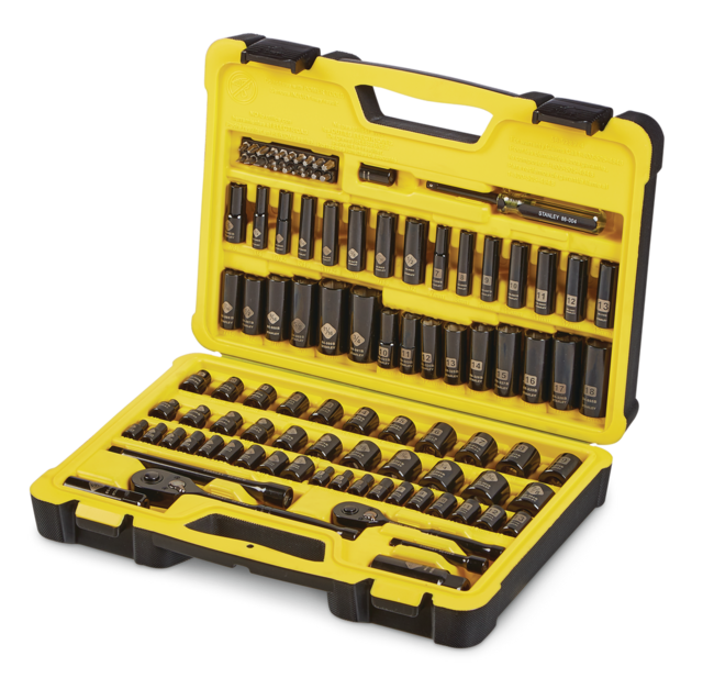 Stanley Professional Grade Black Chrome Socket Set, 99pc, SAE/Metric