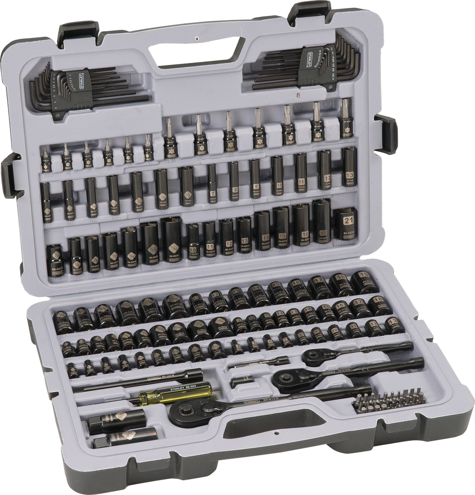Stanley Black Chrome Socket Set, 164pc Canadian Tire