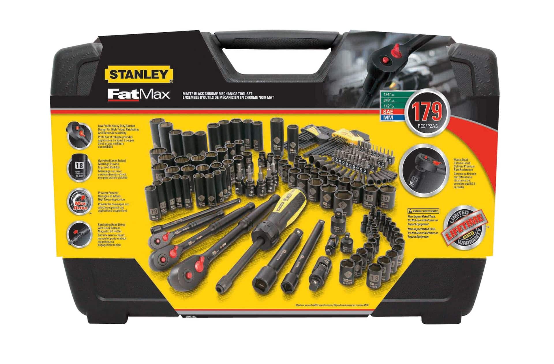Stanley FatMax 179 Piece Matte Black Socket Set