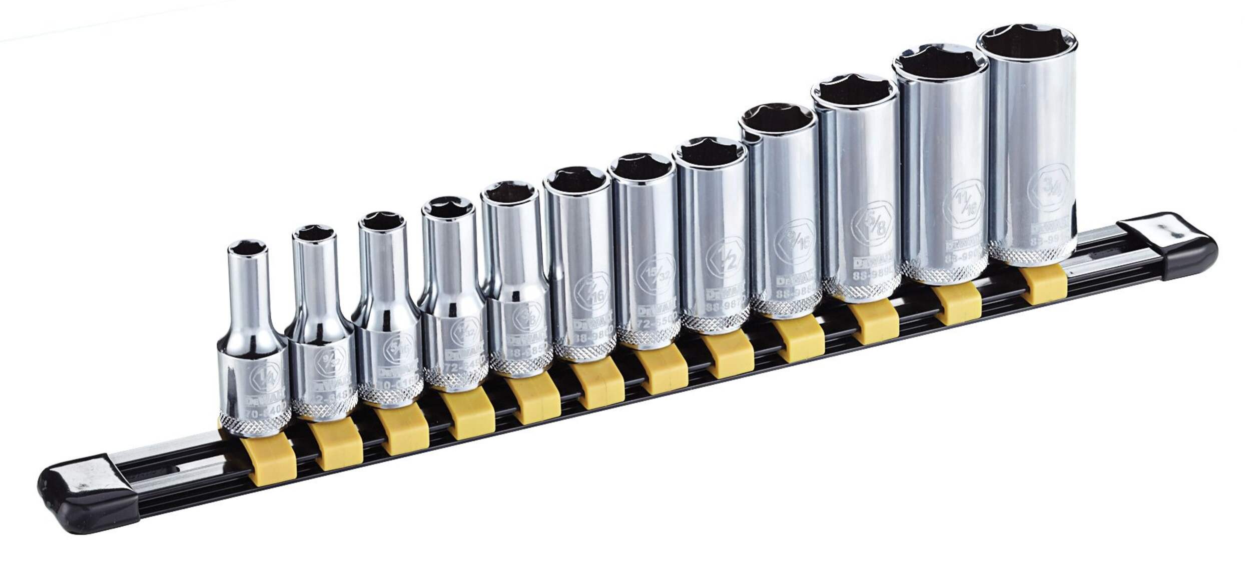 DEWALT 3/8-in SAE Deep Socket Set, 12-pc Front_Angled_Right