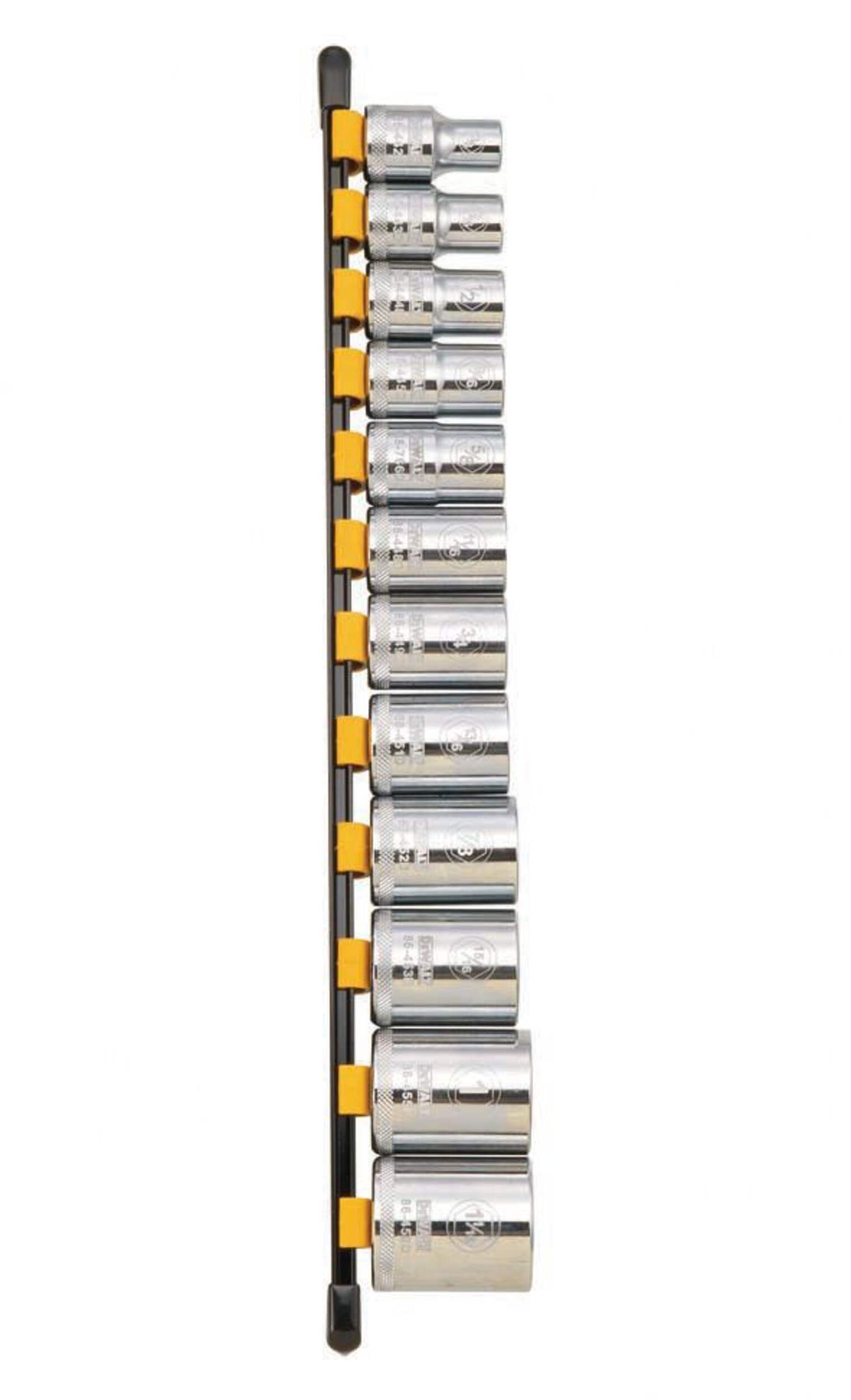 DEWALT 1/2-in SAE Regular Socket Set, 12-pc Side_Right