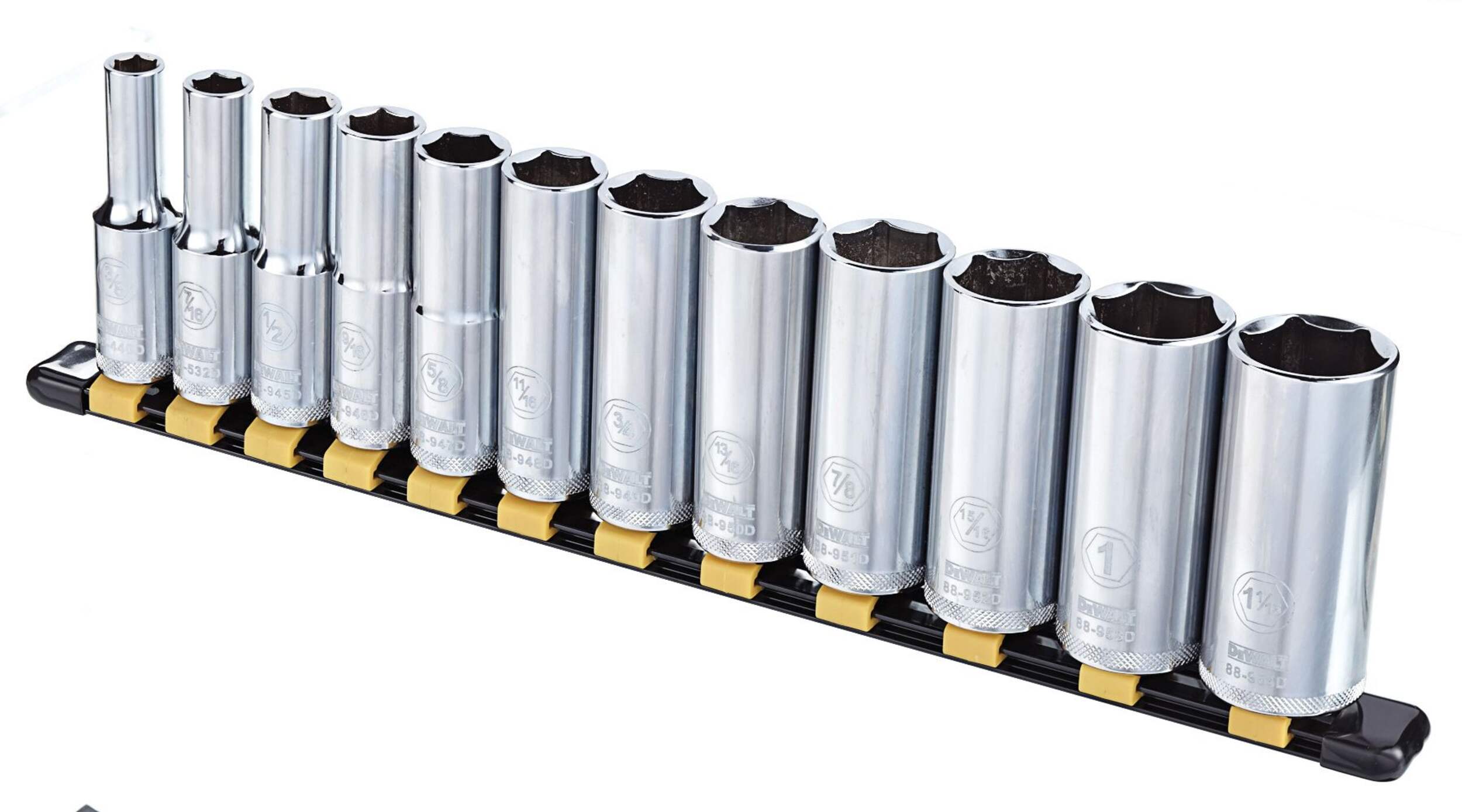 DEWALT 1/2-in SAE Deep Socket Set, 12-pc Front_Angled_Left