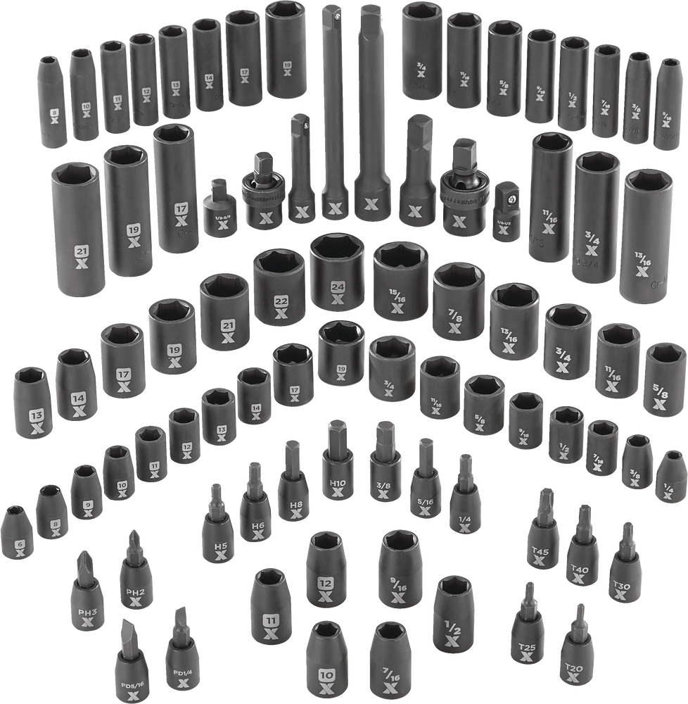 MAXIMUM 3/8in & 1/2in Drive Professional Grade Impact Socket Set, 83pc, CRMO Canadian Tire