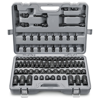 MAXIMUM 3/8-in & 1/2-in Drive Professional Grade Impact Socket Set, 83-pc, CRMO Front_Elevated