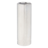 MAXIMUM 21mm 1/2-in Drive Deep Socket 6-Point, CRV, Chrome Plating Front_Elevated