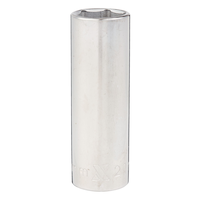 MAXIMUM 21mm 1/2-in Drive Deep Socket 6-Point, CRV, Chrome Plating Front_Elevated