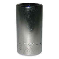 MAXIMUM 21mm 1/2-in Drive Regular Socket 6-Point, CRV, Chrome Plating Front_Elevated