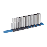 MAXIMUM 1/4-in Drive Deep Socket Set 11-pc, CRV, Nickel-Chrome Plating Front_Angled_Right