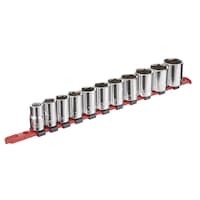 MAXIMUM 1/2-in Drive 6 Pt. Socket Set, SAE, Nickel-Chrome Plating, 11-pc Front_Angled_Right
