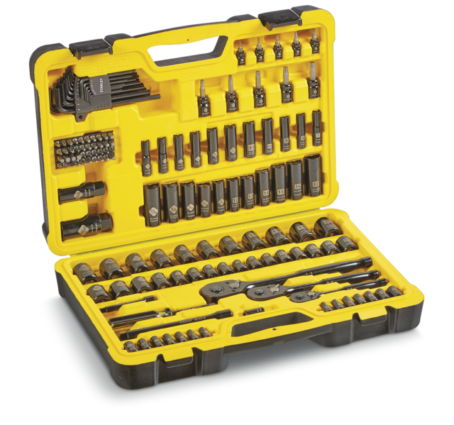 Stanley Professional Grade Black Chrome Socket Set, 150pc SAE/Metric