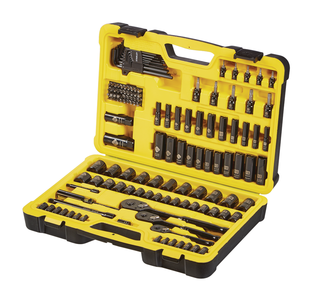 Stanley Professional Grade Black Chrome Socket Set, 150pc SAE/Metric Canadian Tire Stanley Professional Grade Black Chrome Socket Set, 150pc SAE/Metric Canadian Tire