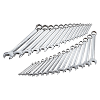 Mastercraft Combination Wrench Set, 30-pc, Stubby/Standard Sizes, SAE/Metric, Nickel-Chrome Plating Composite_or_Mixed