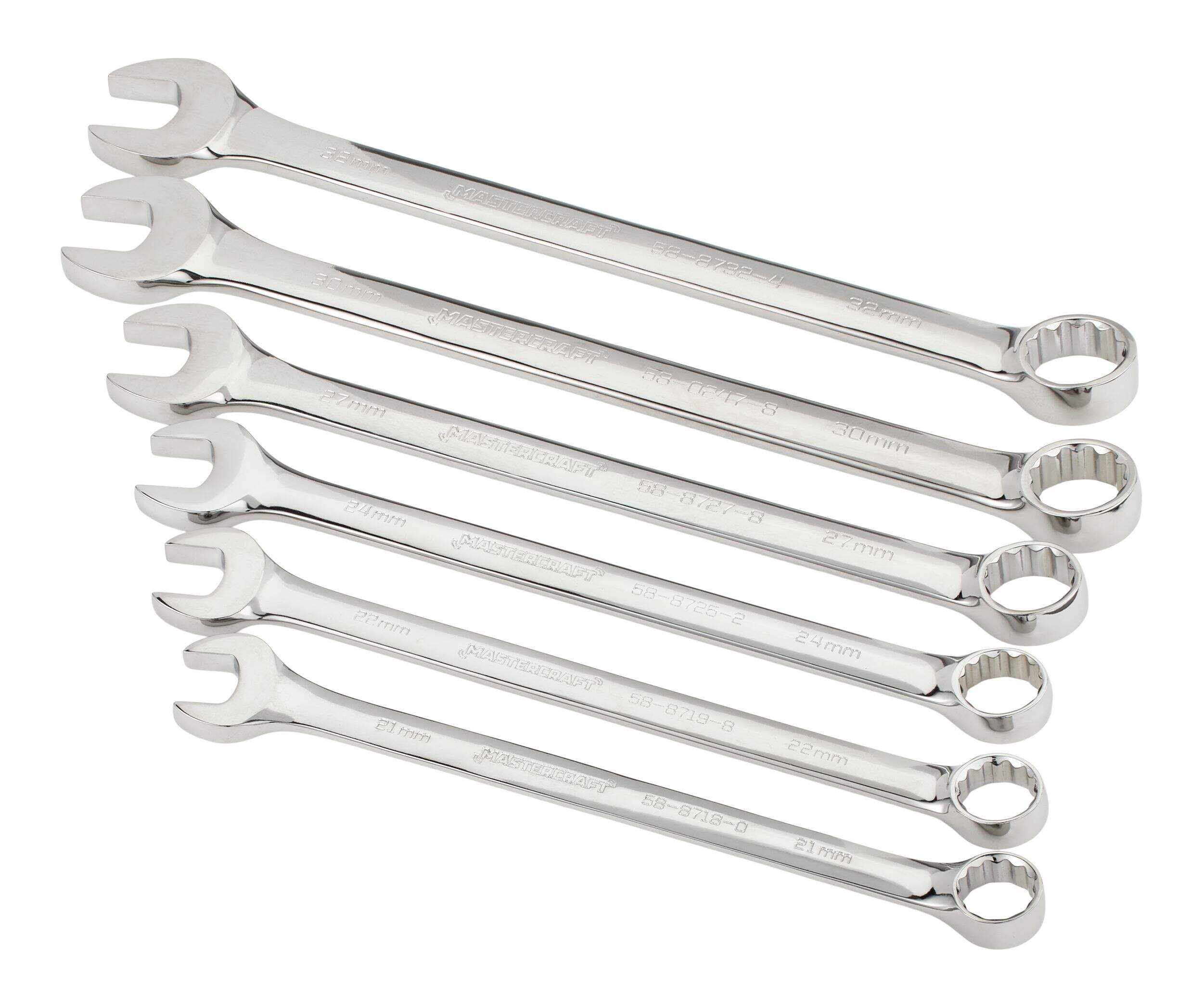 Mastercraft Jumbo Wrench Set, 6-pc, Metric, Nickel-Chrome Plating ...