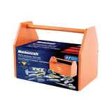 Mastercraft Tool Set with Heritage Wood Tool Box, 28-pcs Front_Angled_Left