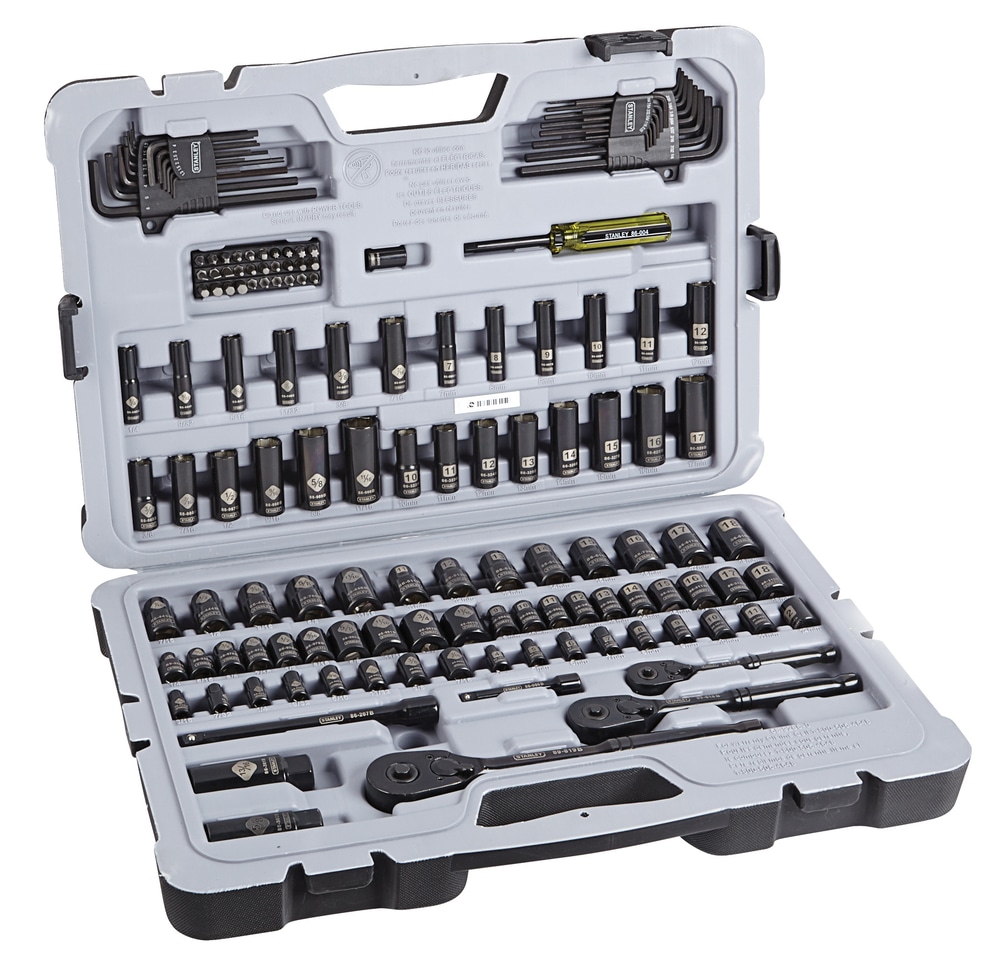 Stanley Black Chrome Socket Set, 143pc Canadian Tire