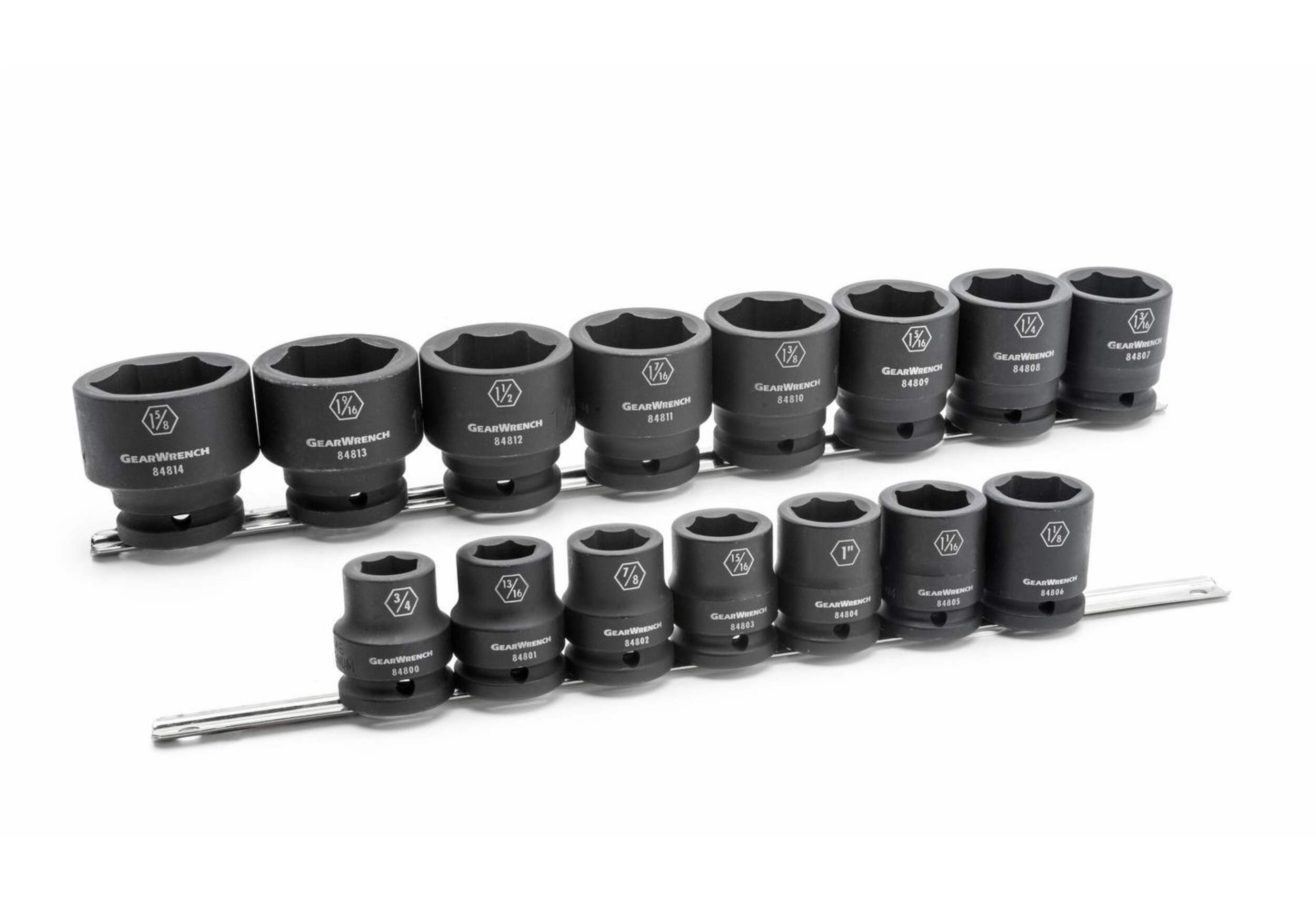 GearWrench 3/4-in Drive Regular Impact Socket Set, 15-pc, 3/4-in, SAE Front_Angled_Right