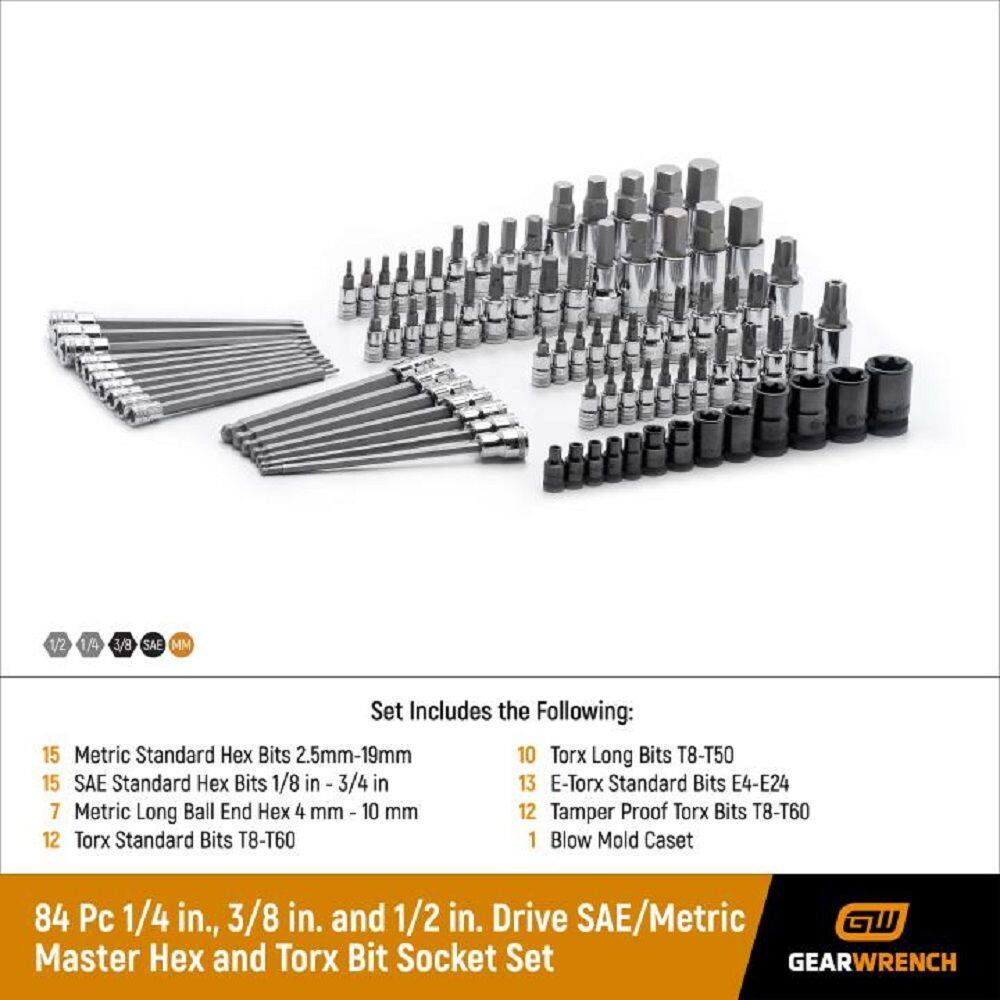 GearWrench Bit Socket Set, 84-pc, SAE/Metric | Canadian Tire