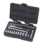 GearWrench Pass-Thru™ 1/4-in Drive Socket Set 27-pc, SAE/Metric Composite_or_Mixed