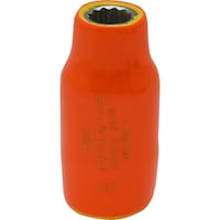 Gray Tools 1/2-in Drive Standard Length Socket, Assorted Sizes, Metric, 12 Point, 1000V Insulated Front_Elevated