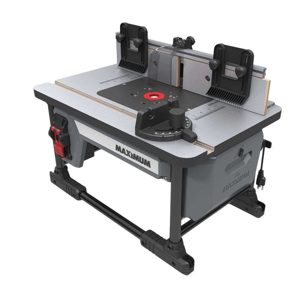 MAXIMUM 14A Woodworking Router Work Table with Steel Roll Cage