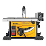 DEWALT DWE7485 15 Amp Compact Jobsite Table Saw, 8-1/4-in Front_Flat