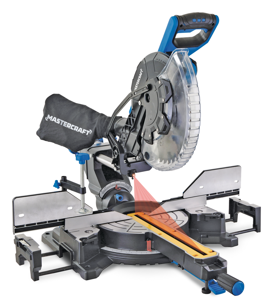 Mastercraft 15 Amp DualBevel Sliding Mitre Saw With Laser, 12in Canadian Tire