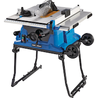 Mastercraft 15 Amp Portable Table Saw with Fold & Roll Stand, 10-in
