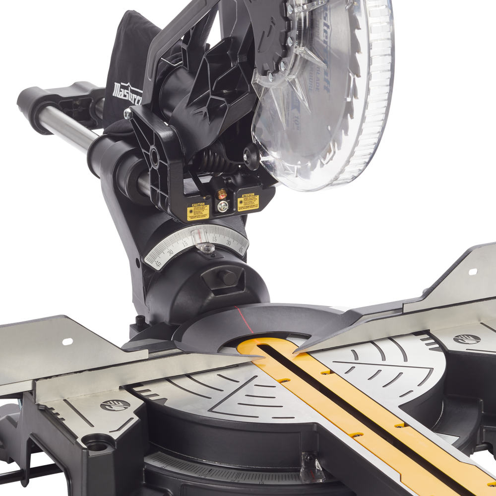 Mastercraft 15 Amp Dual Bevel Sliding Mitre Saw With Laser 10 In