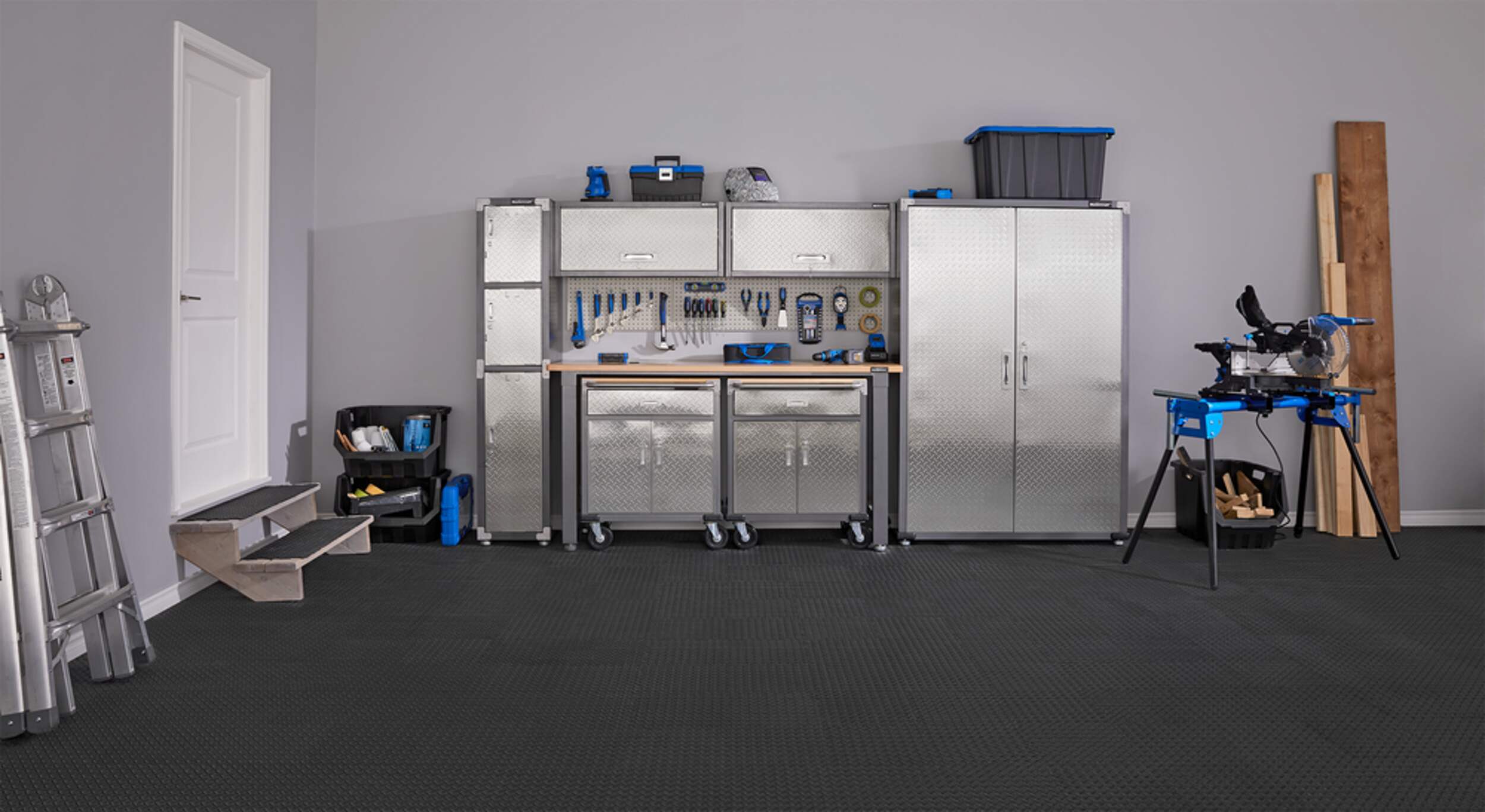 Mastercraft Steel Pegboard Kit, Includes Four 12x24in Panels, 48pc