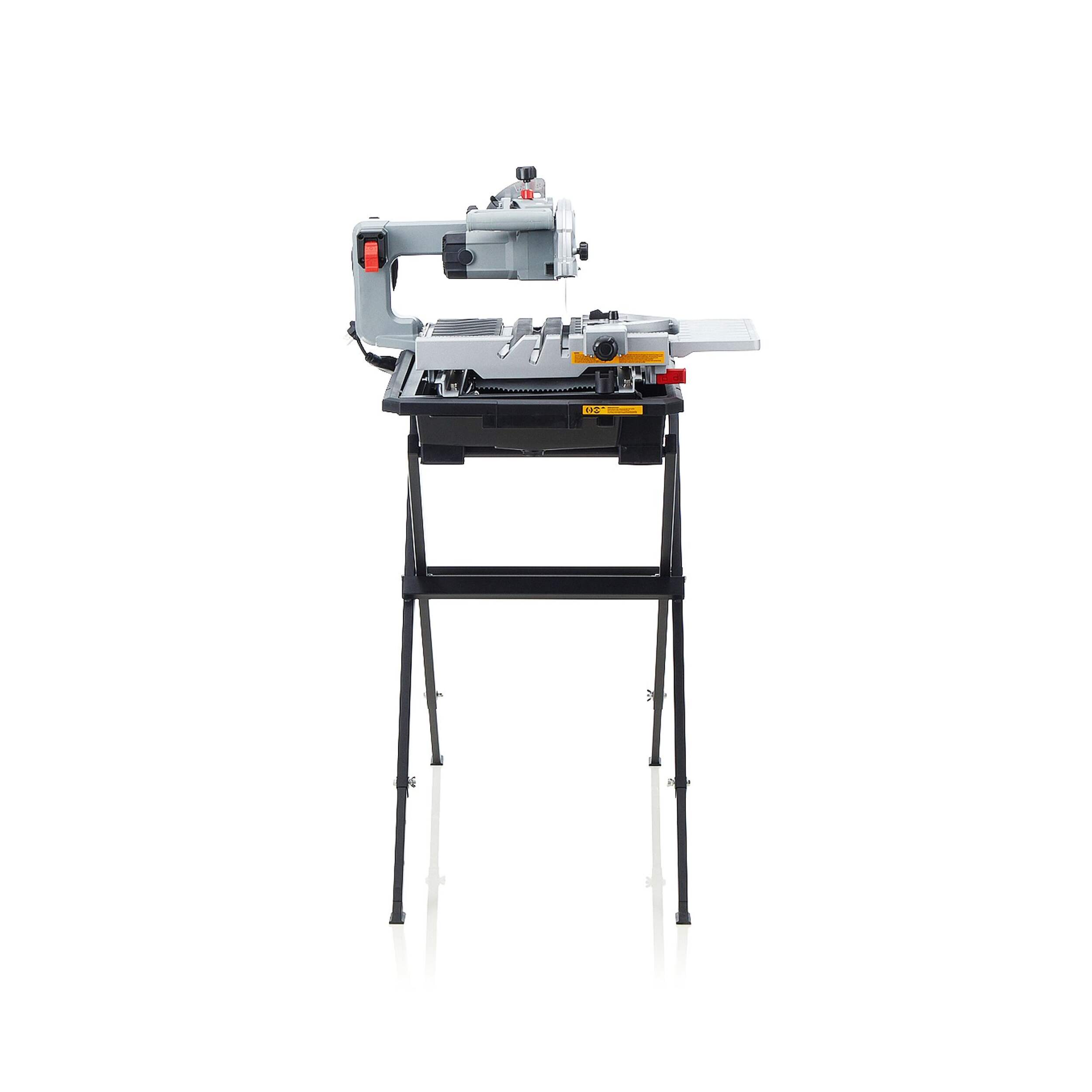 MAXIMUM 10 Amp Wet Tile Saw with Stand, 7-in Front_Elevated