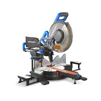 Mastercraft Dual-Bevel Sliding Mitre Saw with LED Light, 12-in Front_Angled_Right