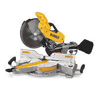 DEWALT DWS779 Sliding Dual Bevel Mitre Saw, 12-in Front_Three_Fourths_Angled_Left