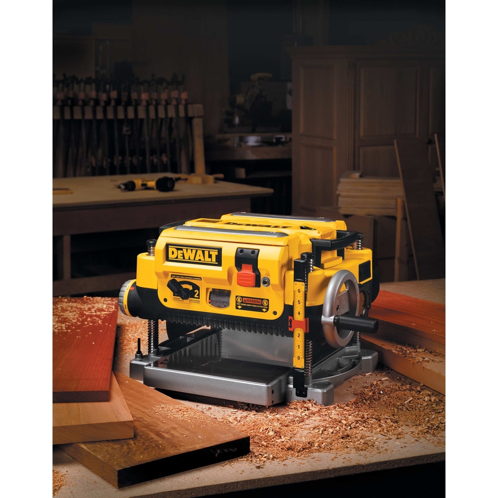 DEWALT DW735 15 Amp Aluminum 13in Three Knife, Two Speed Thickness
